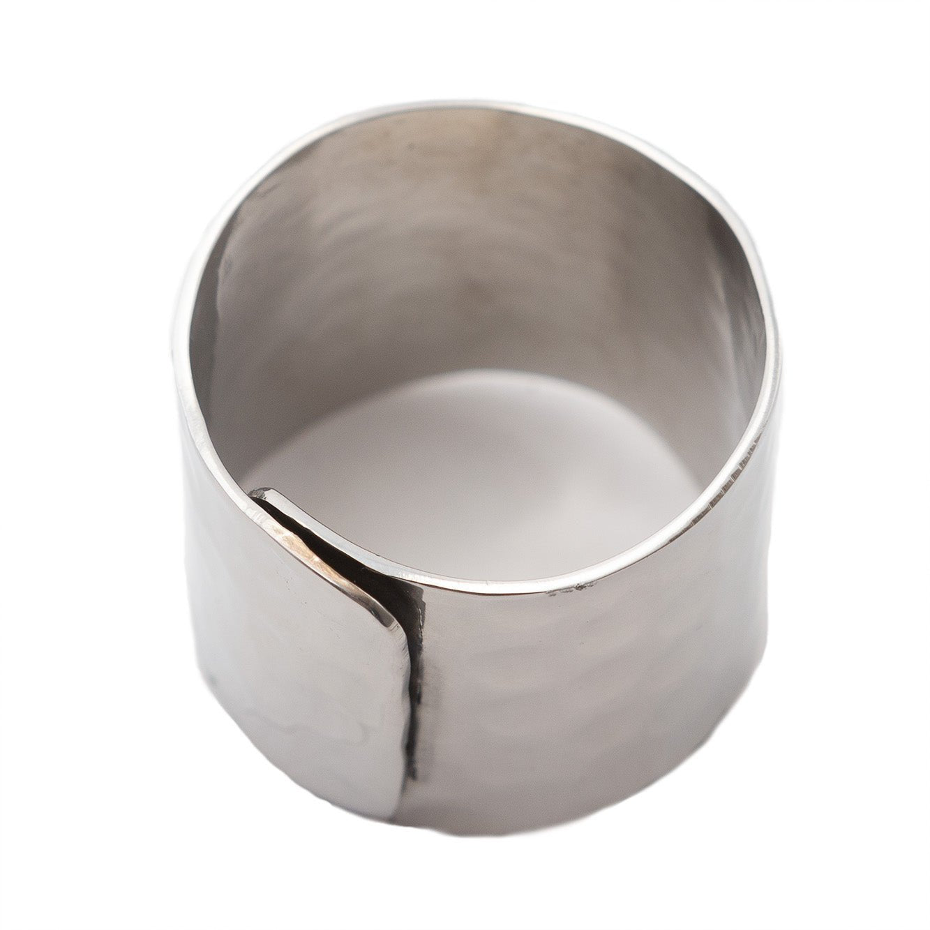 Flat Hammered Napkin Ring - Unruly Design