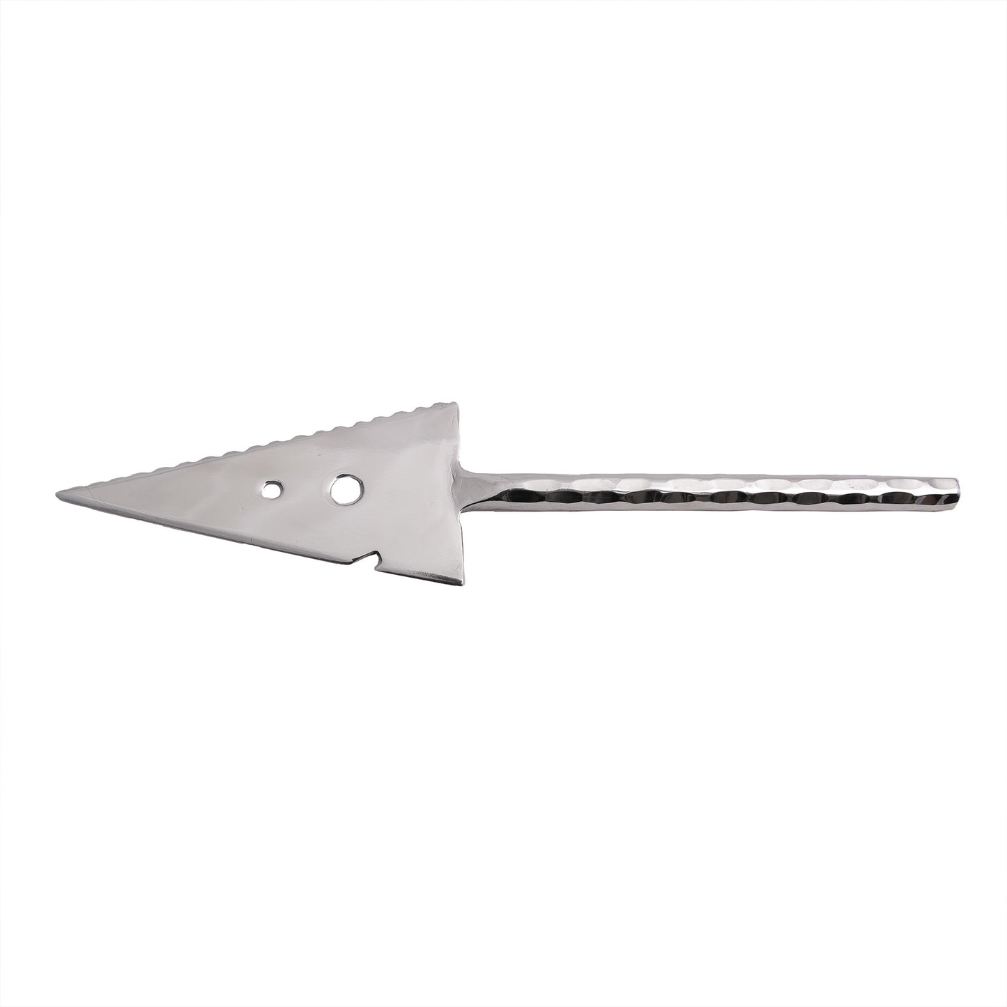 Triangle Cheese Knife with Hammered Straight Handle